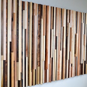 Wood Wall Art Wood Slat Wall Panel, Wood Wall Panels, Wood Slat Wall, Wood Panel Wall, 3d Wood Wall Art, Narrow Wall Art, Narrow Wall Art image 6