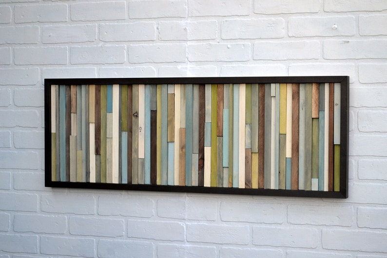 Wood Wall Art Wood Slat Wall Panel, Wood Wall Panels, Wood Slat Wall, Wood Panel Wall, 3d Wood Wall Art, Narrow Wall Art, Dimensional Art image 2