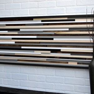 Wood Wall Art Wood Slat Wall Panel, Wood Wall Panels, Wood Slat Wall, Wood Panel Wall, 3d Wood Wall Art, Narrow Wall Art, Narrow Wall Art image 2