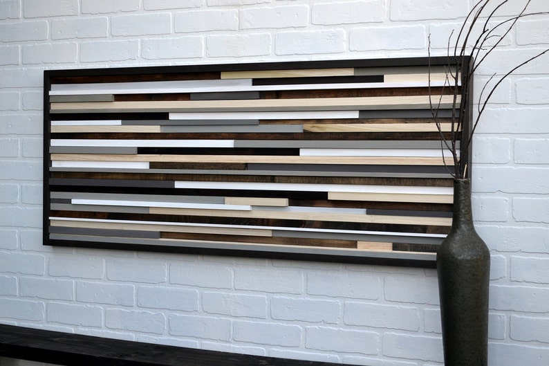 Wood Wall Art Wood Slat Wall Panel, Wood Wall Panels, Wood Slat Wall, Wood Panel Wall, 3d Wood Wall Art, Narrow Wall Art, Narrow Wall Art image 2