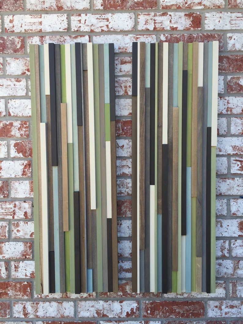 Wood Wall Art Wood Slat Wall Panel, Wood Wall Panels, Wood Slat Wall, Wood Panel Wall, 3d Wood Wall Art, Narrow Wall Art, Narrow Wall Art image 2