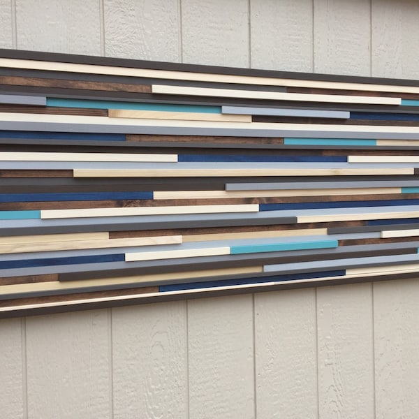 Wood Wall Art, Commission Art Wood Slat Wall Panel, Wood Wall Panels, Wood Slat Wall, Wood Panel Wall, 3d Wood Wall Art, Geometric Wood Art
