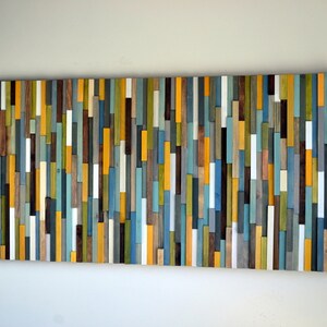 Wood Wall Art, Commission Art Wood Slat Wall Panel, Wood Wall Panels, Wood Slat Wall, Wood Panel Wall, 3d Wood Wall Art, Geometric Wood Art image 4