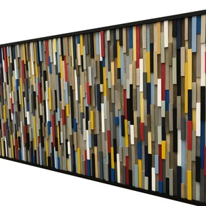 Wood Wall Art, Headboard, Wood Slat Wall Panel, Narrow Wood Wall Panels ...