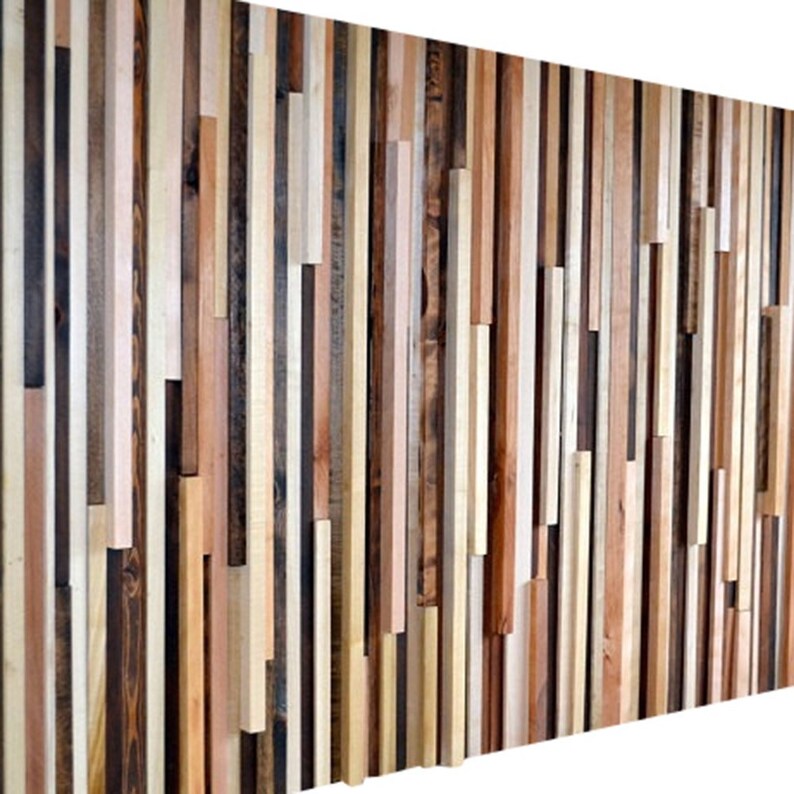 Wood Wall Art Wood Slat Wall Panel, Wood Wall Panels, Wood Slat Wall, Wood Panel Wall, 3d Wood Wall Art, Narrow Wall Art, Narrow Wall Art image 3