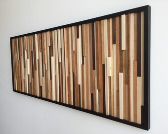 Headboard, Wood Wall Art - Wood Slat Wall Panel, Wood Wall Panels, Wood Slat Wall, Wood Panel Wall, 3d Narrow Wood Wall Art, Bedroom Decor