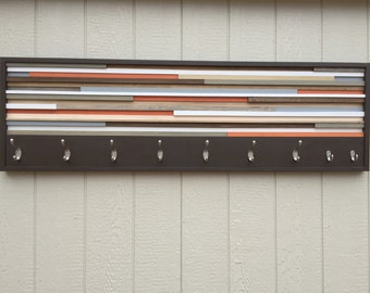 Coat Rack - Hooks - Wall Mount - Wood Wall Art - Wood Art - Reclaimed Wall Art  18X60
