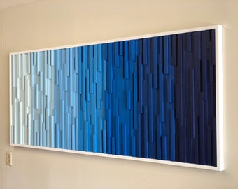 Wood Wall Art, Commission Art Wood Slat Wall Panel, Wood Wall Panels, Wood Slat Wall, Wood Panel Wall, 3d Wood Wall Art, Geometric Wood Art