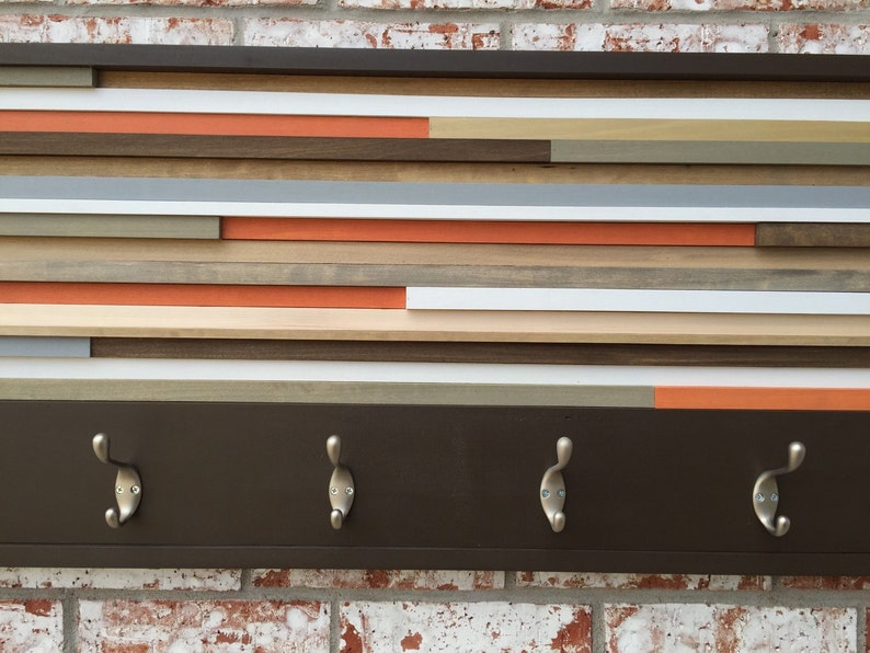 Coat Rack Hooks Wall Mount Wood Wall Art Wood Art Etsy