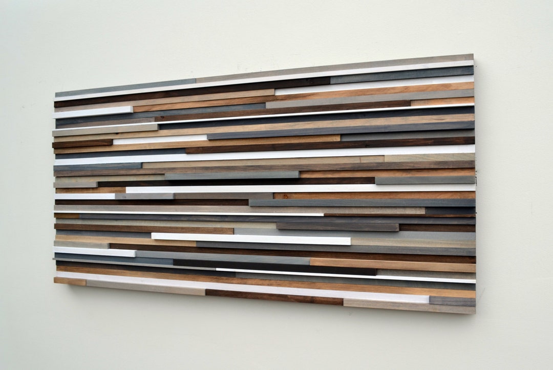 Wood Wall Art, Commission Art Wood Slat Wall Panel, Wood Wall Panels