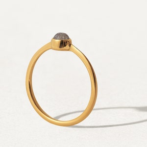 Tiny Labradorite Ring - Stacking Ring - Birthstone Ring - Minimalist Jewelry