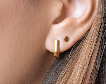 Suspender Earring - Cute Stud Piercings - Minimalist Handmade Earrings -  STD113