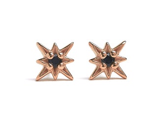 Gemstone Studs - Sierlijke Starburst Oorbellen - Minimalistische oorbellen - Cadeau voor haar - STD049BSP
