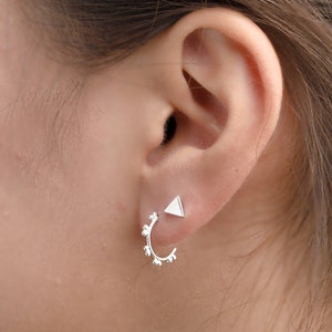 Dainty Earrings -Open Hoop Earrings -Girlfriend Gift- Bridesmaid Earrings- Boho Earrings- Handmade Jewelry