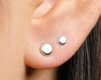 Dainty Stud Earring - Second Hole Gold Earrings - Tragus Stud -  STD064