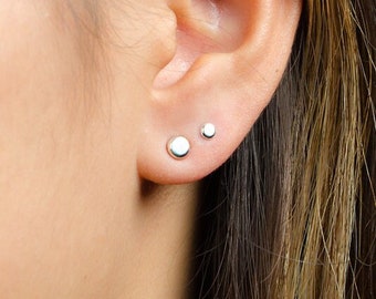 Dainty Dot Stud Piercings Earrings - Set of 4 - Geometric and Minimalist Everyday Earrings - COM503