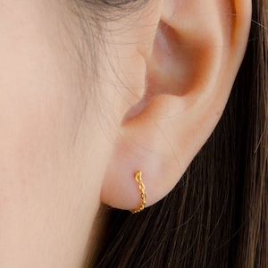 Helix Earring Sterling Silver - Small Gold Hoop