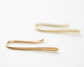 Tiny Sweep Earrings - Ear Crawlers - Tiny Bar Earrings - Ear Pin Earrings - Minimal Bar Earrings - Bar Line Earrings ECF002