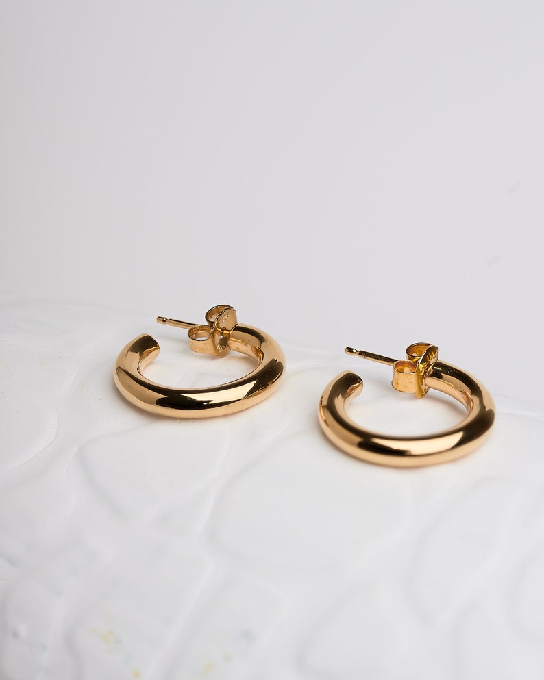 Huggie Hoops Handmade Dainty Earrings - Gold Hoop Earrings