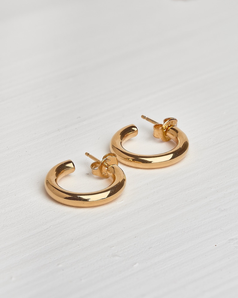 Huggie Hoops Handmade Dainty Earrings - Gold Hoop Earrings