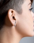 Snake Silver Ear Cuff suspender Earrings - Dark Academia -STD121