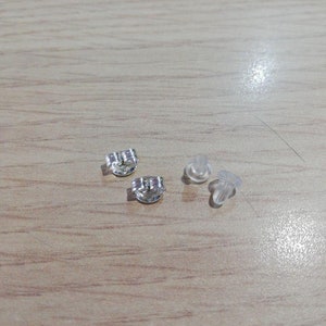Rubber Backs - Replacement Earring Backs - Replacement Parts Silver Earring Back