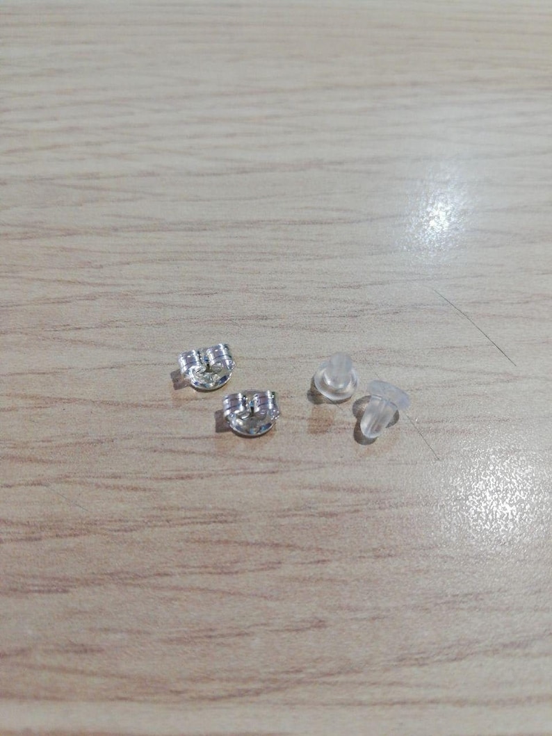 Rubber Backs - Replacement Earring Backs - Replacement Parts Silver Earring Back