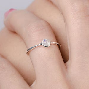 Moonstone Ring Silver - Handmade Jewelry- Gold Vermeil Ring - Bridesmaids Gift