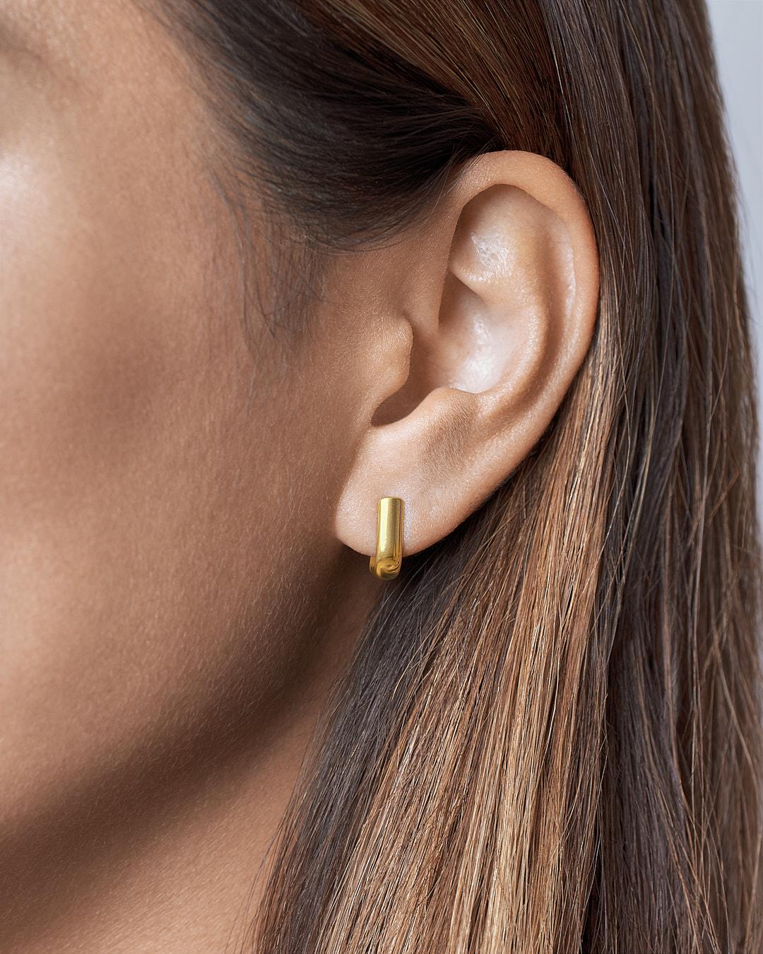 Suyi Orecchini Pendenti A Barra Minimalisti - Oro, Argento, Oro Rosa Con Cristalli, Regalo In Scatola
