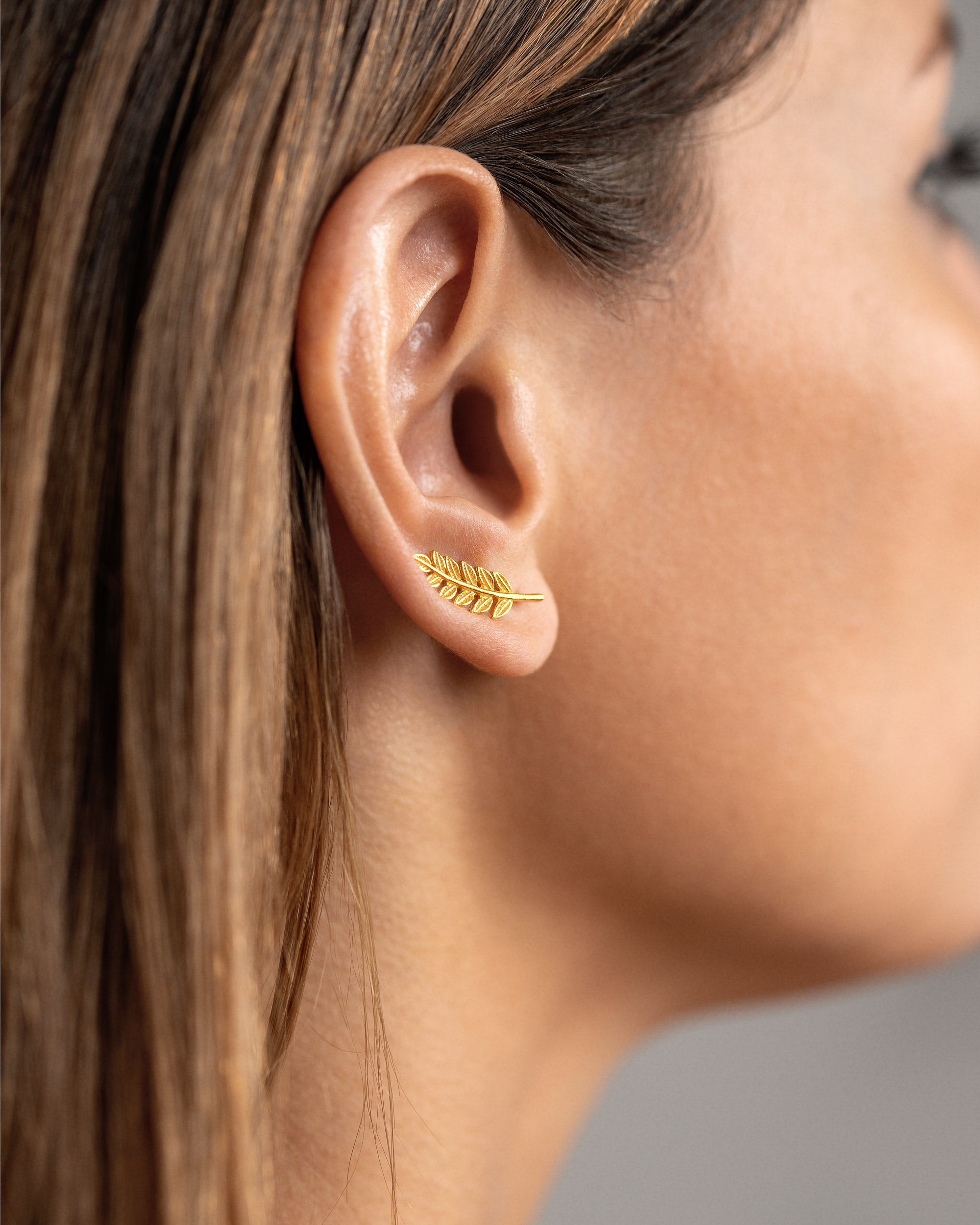 14k Gold & Diamond Ear Climber Earrings – Sabrina Design