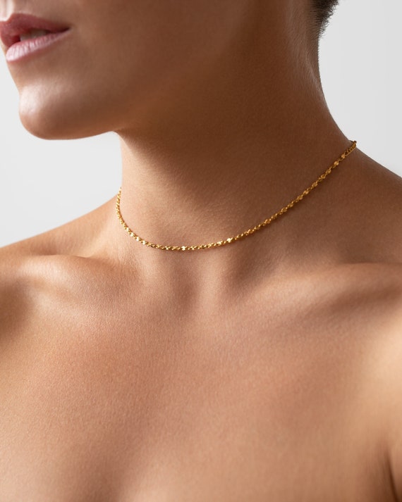 Delicate Choker Chain Minimalist 