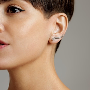 Snake Ear Cuff Earrings- Animal Earrings - Edgy Streetwear Jewelry