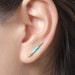 Turquoise Ear Climber - Birthstone Earrings - Dangle Earrings - Dainty Earrings - Minimalist Earring - Ear Sweeps - Bridesmaid Gift - ECF017 