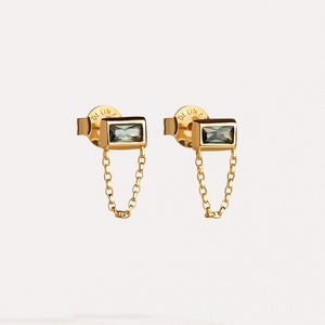 Dainty Gemstone Stud Earrings in Gold Matte Bridesmaid Gifts Perfect Gift For Mom STD148 image 9