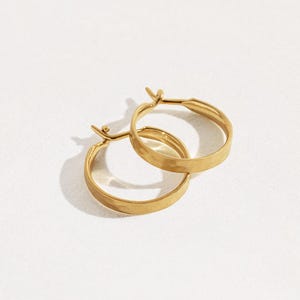 Hammered Hoop Earrings ~ Medium ~ Rose Gold