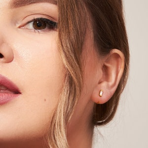 Huggie Hoop Earrings - Tarnish free Gold Earrings Set - Dainty Unique Gemstone Earrings  - EAR044WCZ