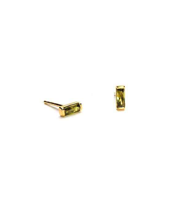 Mujeres Niña Corazón Pendientes con Pasador Doble Enchapado En Oro Amarillo 14K cristal de la CZ cúbico Reino Unido