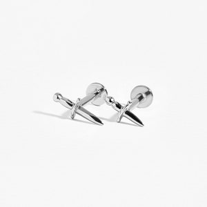 Helix Flat Back Sword Earring Conch Stud Dagger earrings Lunai Jewelry PRC001 image 4