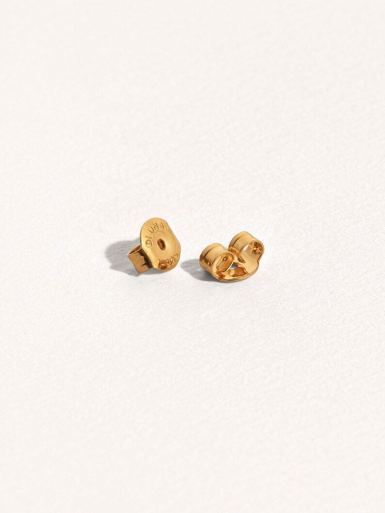 Dainty Cute Gold Stud Earrings for Minimalist Jewelry Lovers Gift Under 20 Second Hole Earrings STD007 image 9