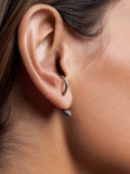 Elegant Sterling Silver Snake Ear Jackets - Unique Animal Jewelry - EJK009