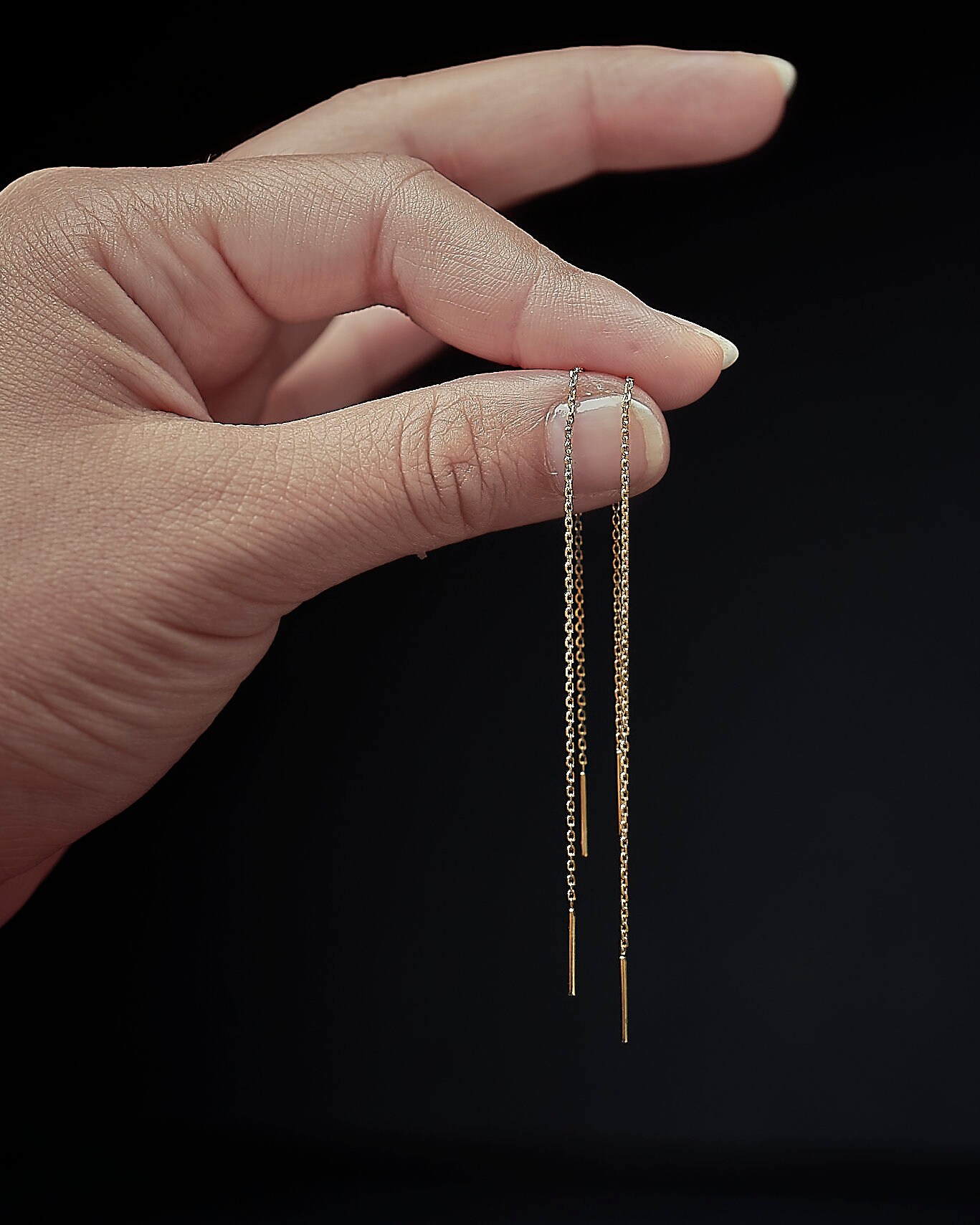 Smuxin Pendient De Plata De Ley 925 Para Mujer, Aret Con Aguja