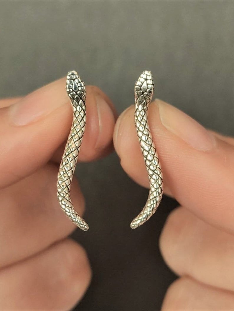 Snake Ear Cuff Earrings- Animal Earrings - Edgy Streetwear Jewelry