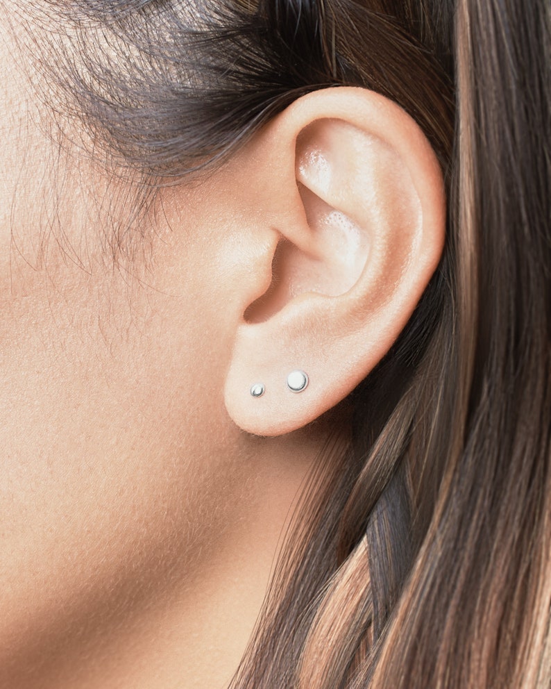 Dainty Dot Stud Earrings - Set of 4 | Delicate Stud Earrings | Stud Piercings | Small Stud Earrings