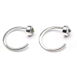 Handmade Huggie Hoops – Minimalist Dainty Earrings – Perfect Birthday or Graduation Gift – Unique Jewelry for Every Occasion!- EAR030WTP