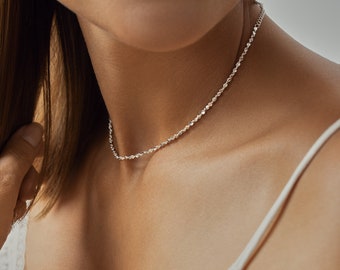 Delicate Choker Chain Minimalist Necklace - Eclectic Jewelry -NCK014