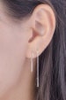 Dainty Bar Chain Threader Earrings Handmade Jewelry - Unique Earrings - Gold Ear Threader -CHE021 