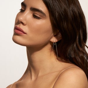 Gold Threader Earrings – Dainty Drop Chain in 9/14/18cm • CHE023