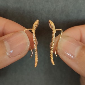 Snake Ear Cuff Earrings- Animal Earrings - Edgy Streetwear Jewelry