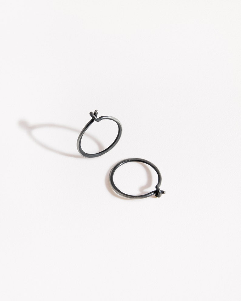 Gold Hoop Earrings Silver Huggie Hoop Earrings Small 14K Gold-Filled Cartilage Hoop Earrings Tiny Thin Minimalist Earrings EAR001 image 10