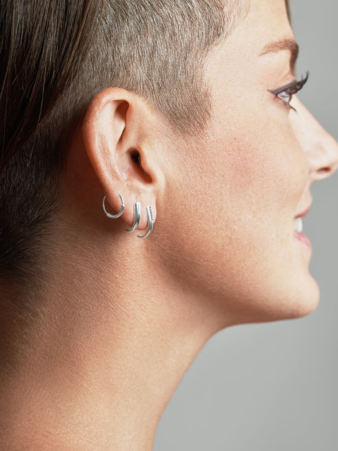 【HYERES LOR】22SS★ Essence 14K Raphine H stud earring HYERES LOR】22SS☆ Essence 14K Raphine wide earring